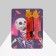 Acryl Earrings "Lighters" dangerous fire, yellow-pink color in silver