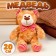 Soft toy "Bear", with a bow, 20 cm, beige color