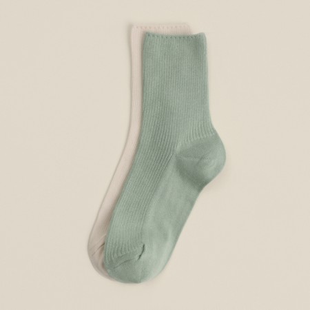Women's socks SL Home 2 pairs, p. 36-39 (23-25 ​​cm), milk/olive-1