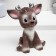 The piggy bank "joyful deer" brown, 24cm