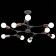 Ceiling EVOLUCE lamp. Sle106403-09. Palare. 9x60 watts, E27, 89x89x35.5 cm, gray color, pink gold