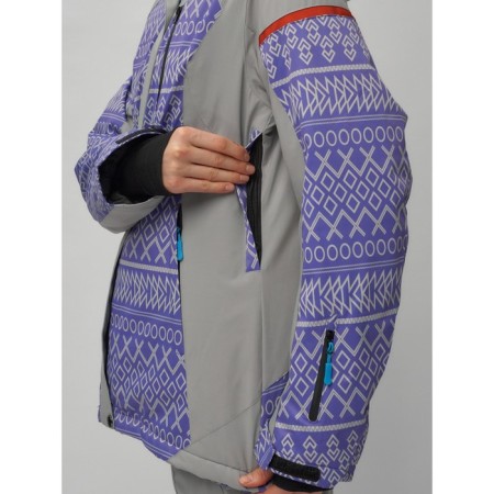 Ski jacket women's, size 52, purple color-3