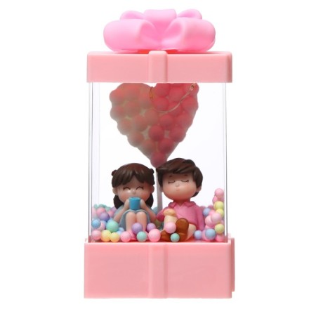 Nightlight "Fighting couple" LED from batteries 3haa pink 8x8x15.5 cm Risalux-7