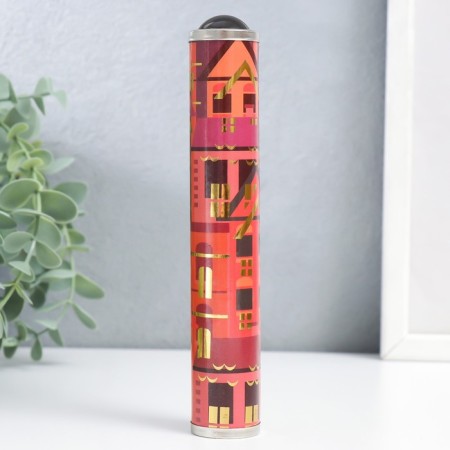 Kaleidoscope souvenir "houses" gold 17x3x3 cm