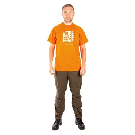 T-shirt Pride Quadro, cotton, orange, rr XL-2