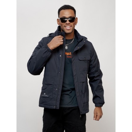 Sports male jacket, size 50, dark blue color-6