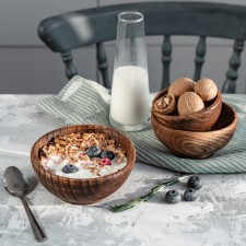 A set of wooden plates made of natural magistro, 3 pcs: 15 × 6.3, 12.5 × 6.1, 10.5 × 5.9 cm, brown color