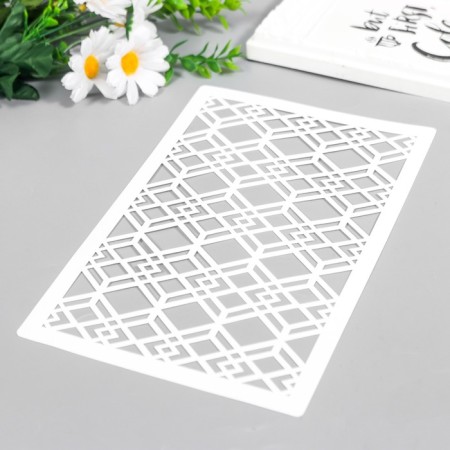 Plastic stencil "Geometric pattern" 24x16 cm-1