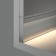 Aluminum profile skirting boards with backlight Led Strip Alm-8018-S-2M, 200x8x1.8 cm, silver color