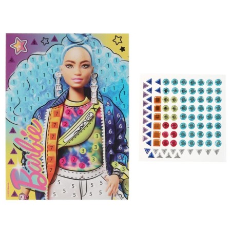 Set for children's creativity "Barbie" Application with large rhinestones, 17 × 23 cm-2