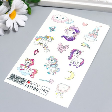 Tattoo on the body "Unicorn" 10x15 cm-1
