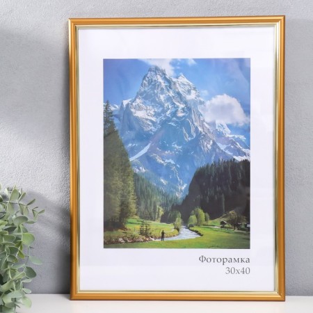 Photo frame Plastic "Gamma" 30x40 cm, matte gold