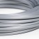 Smooth artificial rattan 8 mm 100 m crescent (silver metallic)