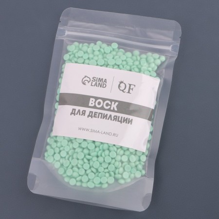 Wax for depilation, film, in granules, 100 g, green color-8