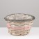 Kashpo wicker, 21x21x12 cm, light pink