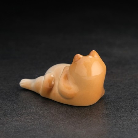 Souvenir "Lazy cat" 4x4x7 cm, porcelain color mix-2