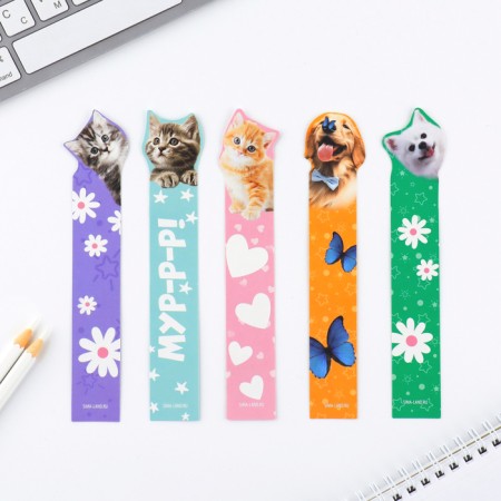 A set of cardboard figured bookmarks, 5 pcs "Beasts"-3