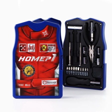 A set of tools in the T -shirt "Number 1", gift packaging, 14x22cm-2