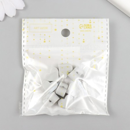 Busina silicone "heart" cold gray d = 1.4 cm-2