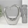 Ceramics candlestick per 1 candle "Heart" d = 4 cm silver 14.5x6x17 cm