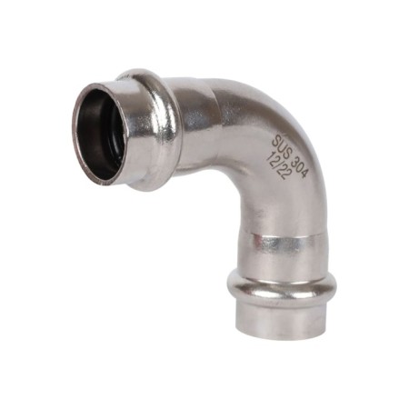 The two-frame square Rommer RSS-0003-000018, VPR-ID, D = 18 mm, 90 °, press, stainless steel. steel