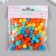 Pompons, 10 mm, 100 pcs/pack, 100% polyester, 5 colors in the assortment of 20 pcs