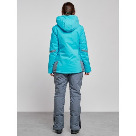 Ski costume female winter, size 42, blue color-3