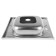 Kitchen car wash Accoona AD6060-4L, invoice, left, thickness 0.4 mm, 600x600x140 mm, matte