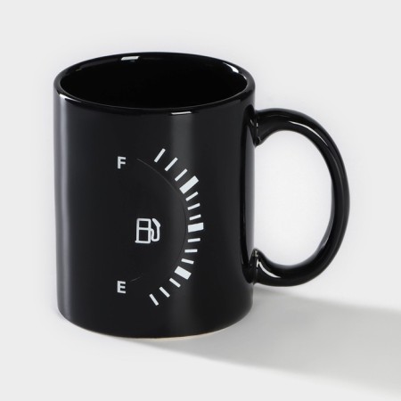 Homeleon mug ceramic fuel level "Fuel level", 350 ml, black color-3