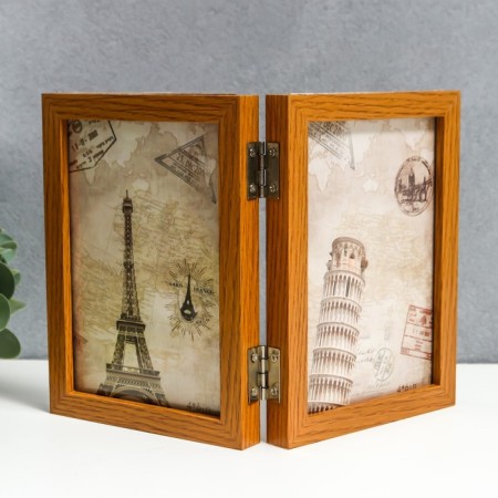 MDF photo frame in 2 photos 10x15 cm "Pine" 16x3x23.5 cm-2