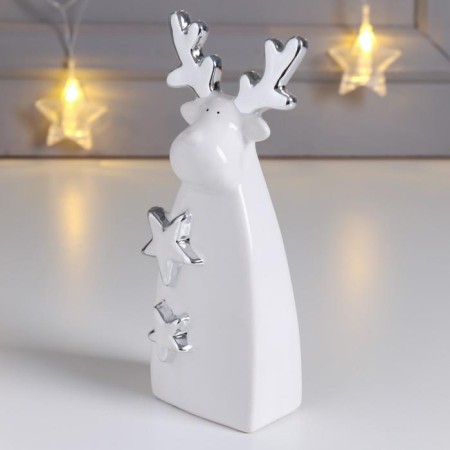 Souvenir Ceramics "Losik with stars" silver 16.8x5x7.2 cm-3