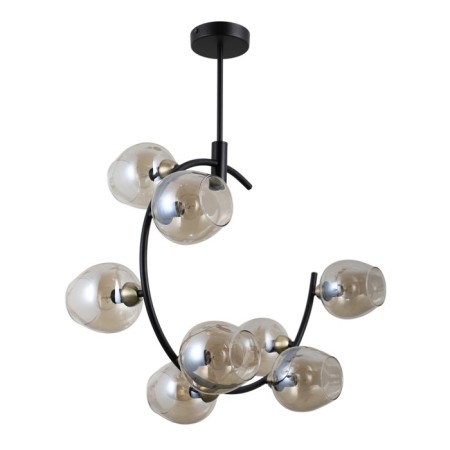 Lamp G71163/8BK+AB AMB, E14 8x40W, black color
