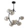 Lamp G71163/8BK+AB AMB, E14 8x40W, black color