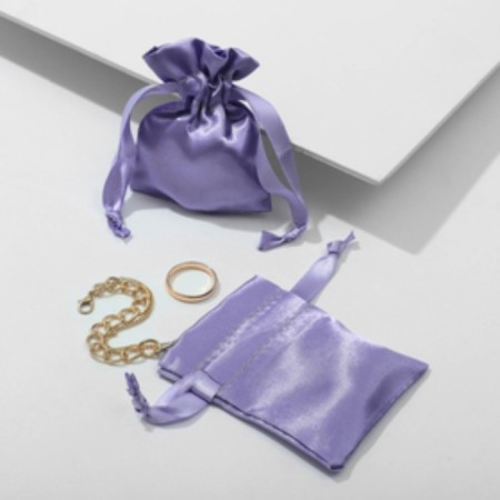 Satin gift bag, 7 × 9 cm, lilac color-1