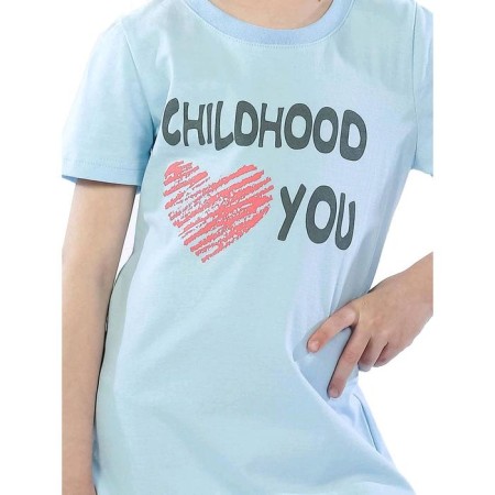 Children's dress Childhood, height 110 cm, light blue color-4