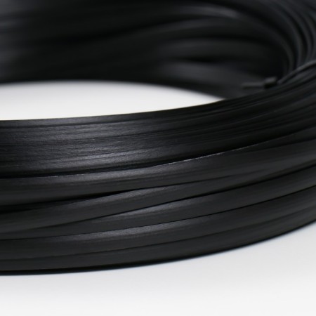 Artificial rattan 6 mm 100 m wave (black)-2