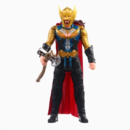 Figure Marvel "Avengers. Thor in the helmet ", collectible, with weapons, light effects-7