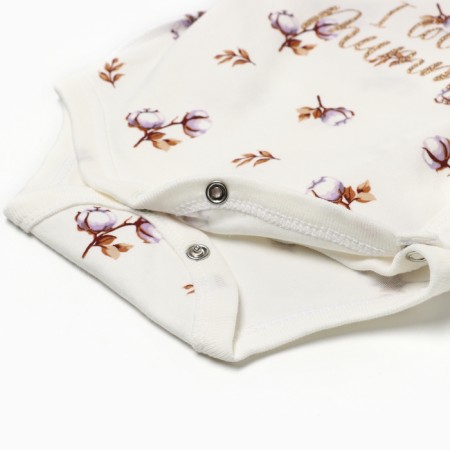 Body-kimono baby with long sleeve, white color, height 62-3