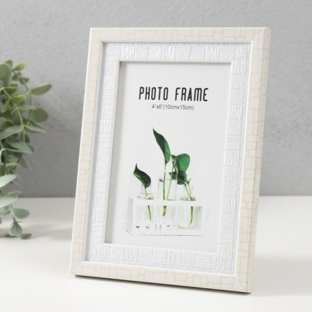 Photo frame plastic 10x15 cm "Double. White brick" 18.8x13.8x1.4 cm-1