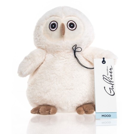 Soft Gulliver toy "Owl Sofia", white color, 23 cm