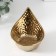 Ceramics candlestick for 1 candle "drop" d = 5 cm gold 11x9x8 cm