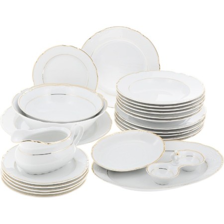 Dining set 6/24 Constance, decor “Golden thread, gold layer”, 24 items