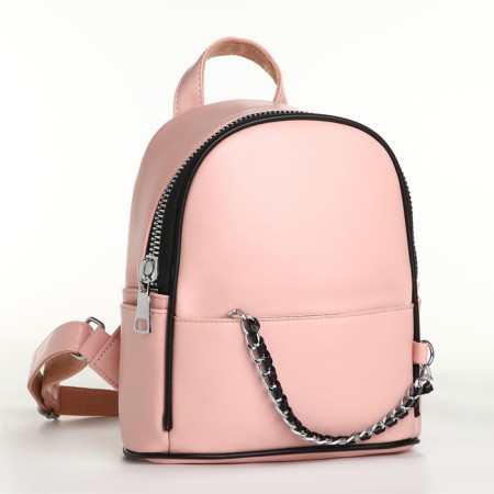 Women's backpack on lightning, pink color
