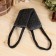Men's washcloth with handles "Standard" Black (36 cm without handles), with foam rubber,