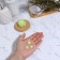 Leaf soap in the layer case 4.5*4.5*2cm (jasmine) Green bag from