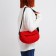 Youth bag with zipper, red color