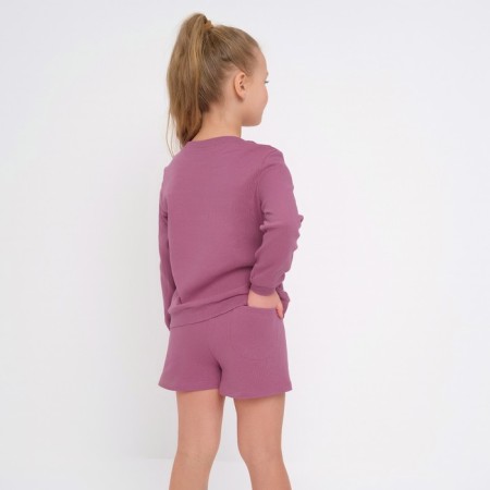 Kidsa (sweatshirt, shorts) minku, raspberry color, height 116 cm-4
