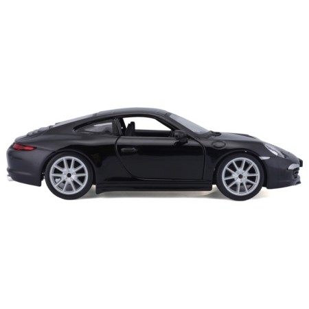 BBURAGO Porsche 911 Carrera S, Die-Cast, 1:24, opening doors, black color-1