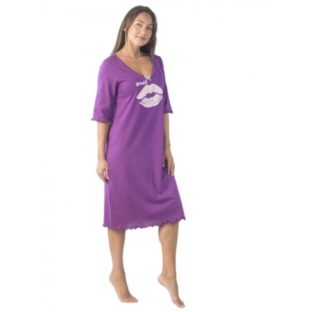 Night shirt Gentl, size 44, purple color-1