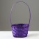 Wicker basket, d17 x 9 x 30 cm, purple, bamboo